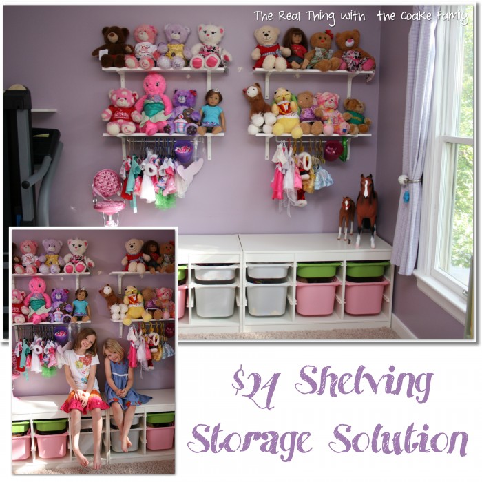 Fantastic $24 shelving storage solution. Perfect for a child room or playroom. Love this idea! #Organizing #Storage #Toys #RealCoake Fantastic $24 shelving storage solution. Perfect for a child room or playroom. Love this idea! #Organizing #Storage #Toys #RealCoake