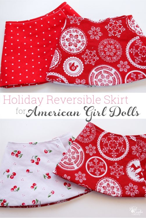 Free Doll Clothes sewing pattern to make an adorable reversible wrap skirt for you American Girl or 18" doll. Super easy, too! Free Doll Clothes sewing pattern to make an adorable reversible wrap skirt for you American Girl or 18" doll. Super easy, too!