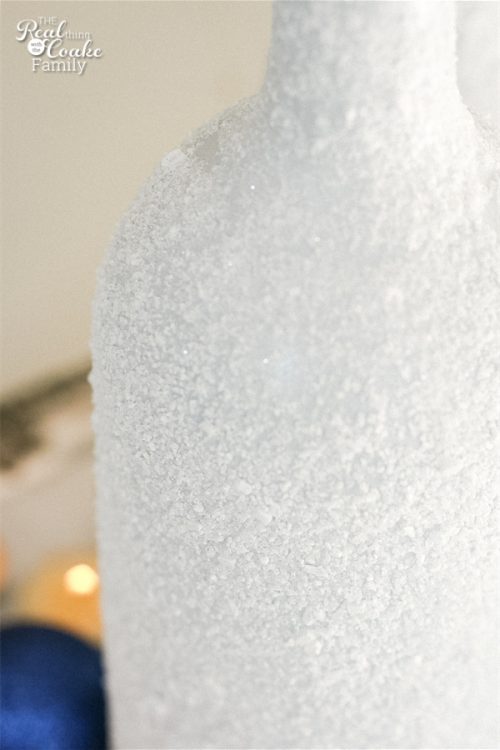 Gorgeous DIY winter Centerpiece made from wine bottles and epsom salt. This will be perfect in my home decor! Gorgeous DIY winter Centerpiece made from wine bottles and epsom salt. This will be perfect in my home decor!
