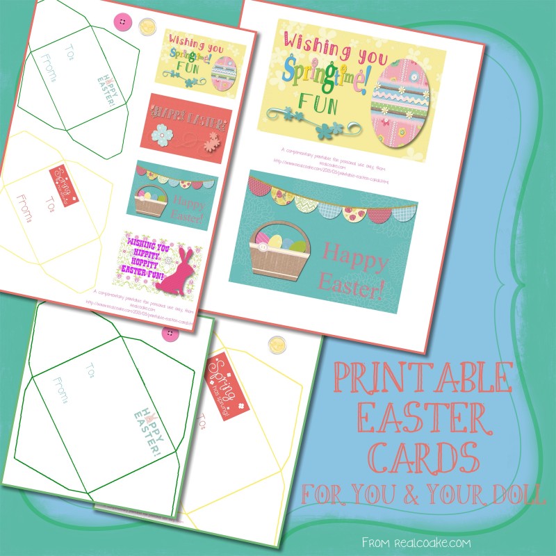 Free printable Easter cards for you and your doll. #Printable #Easter #AGDoll #AmericanGirlDoll #RealCoake Free printable Easter cards for you and your doll. #Printable #Easter #AGDoll #AmericanGirlDoll #RealCoake