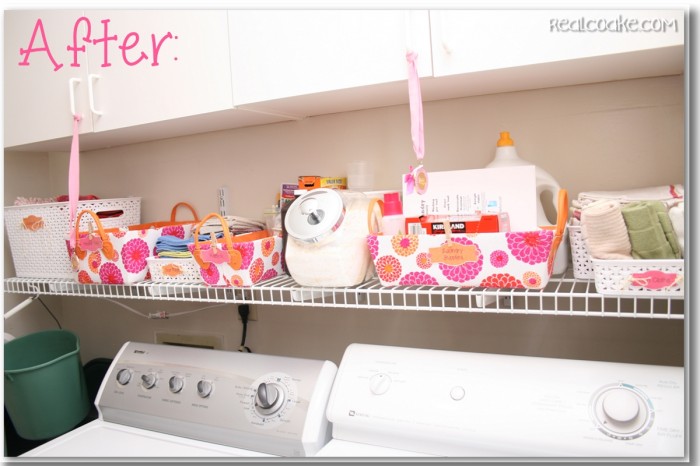 Laundry room ideas for storage and organization in a pretty and inexpensive way. #storage #organization #LaundryRoom #RealCoake Laundry room ideas for storage and organization in a pretty and inexpensive way. #storage #organization #LaundryRoom #RealCoake