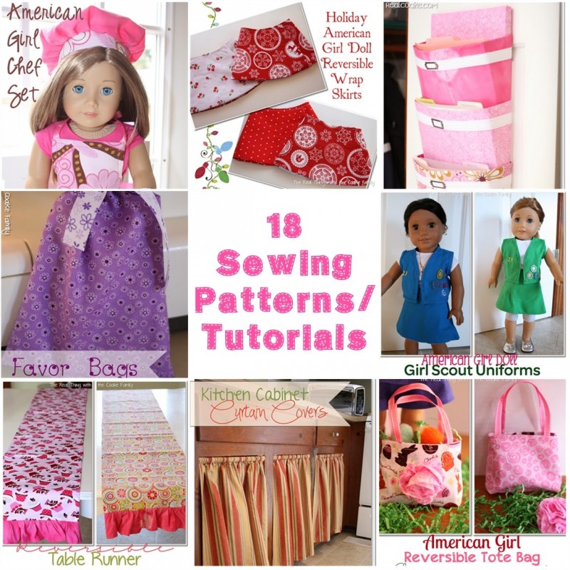 18 Sewing Patterns and Tutorials. #Sewing #Pattern #AmericanGirl #HomeDecor #Organzing #RealCoake 18 Sewing Patterns and Tutorials. #Sewing #Pattern #AmericanGirl #HomeDecor #Organzing #RealCoake