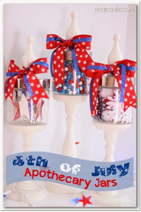4th of July decorating idea using Apothecary Jars. #4thofJuly #ApothecaryJars #Decorating 4th of July decorating idea using Apothecary Jars. #4thofJuly #ApothecaryJars #Decorating