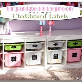 Chalkboard Labels for Organized Toy Storage