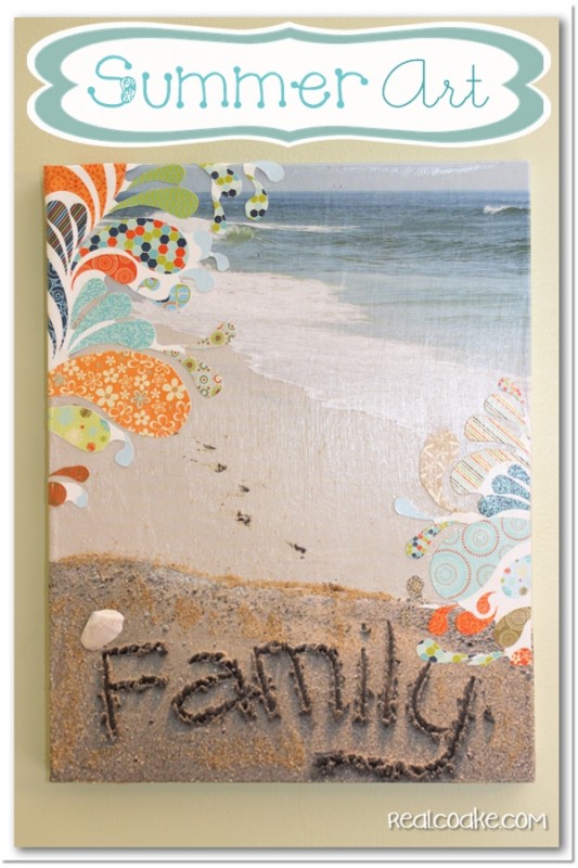 Tutorial to make Summer Art a DIY Wall Art with Canvas. #DIY #WallArt #HomeDecor #RealCoake Tutorial to make Summer Art a DIY Wall Art with Canvas. #DIY #WallArt #HomeDecor #RealCoake