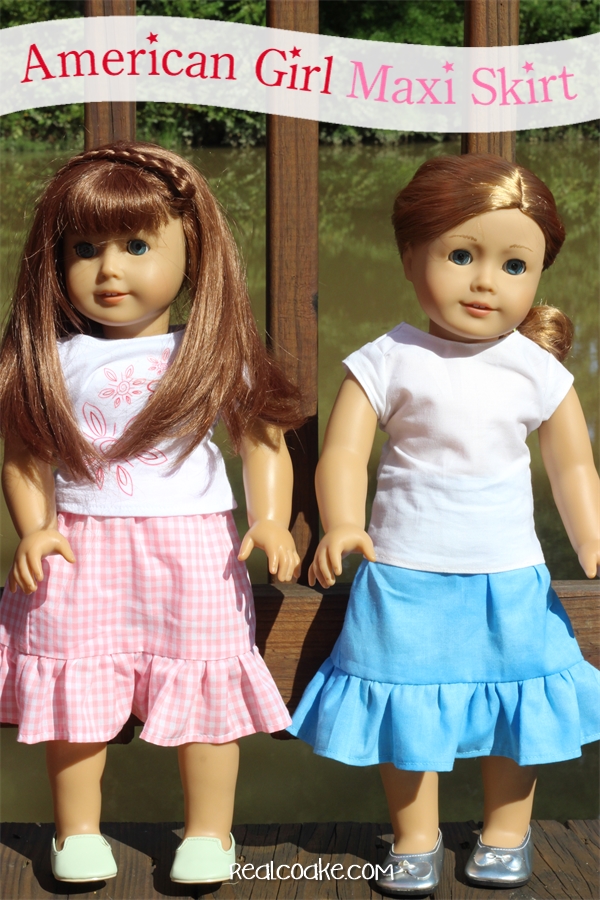 #AmericanGirlDoll clothes pattern to make a maxi skirt for your doll. #Sewing #Pattern #RealCoake #AmericanGirlDoll clothes pattern to make a maxi skirt for your doll. #Sewing #Pattern #RealCoake