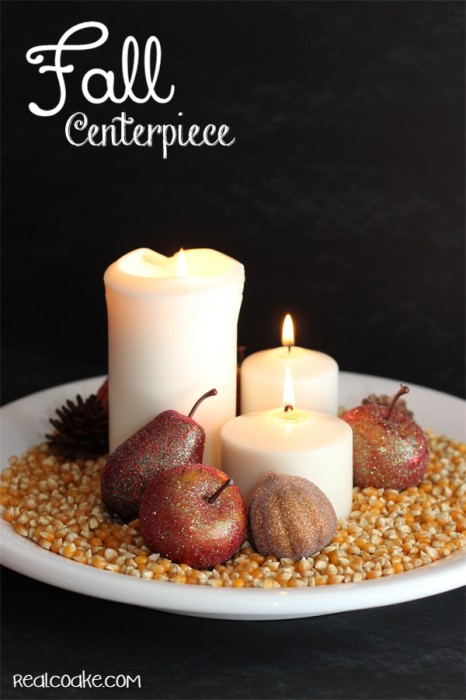 Simple Fall Centerpiece Idea perfect for fall home decor and it is crazy easy too! Simple Fall Centerpiece Idea perfect for fall home decor and it is crazy easy too!