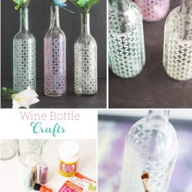 Wine Bottle Crafts ~ Make Spring Vases ♥
