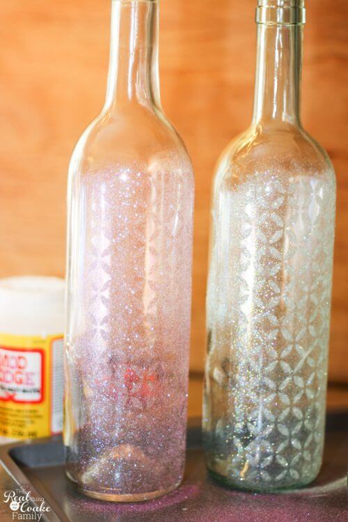 Wine Bottle Crafts Make Spring Vases