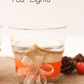 Thanksgiving Crafts ~ Simple Tea Lights for the Table