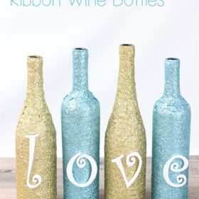 A Fun Glittery Wine Bottle Craft