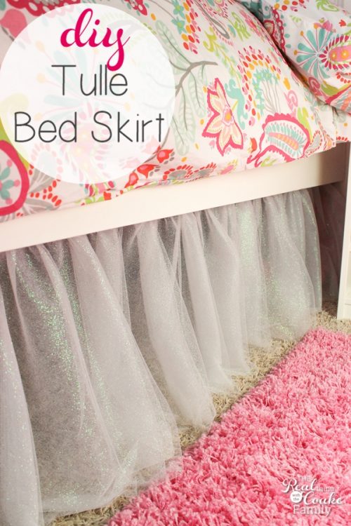 How To Make Bed Skirts Bed Skirts Can Be So Expensive Instead You Make This Cute Sparkly Tulle