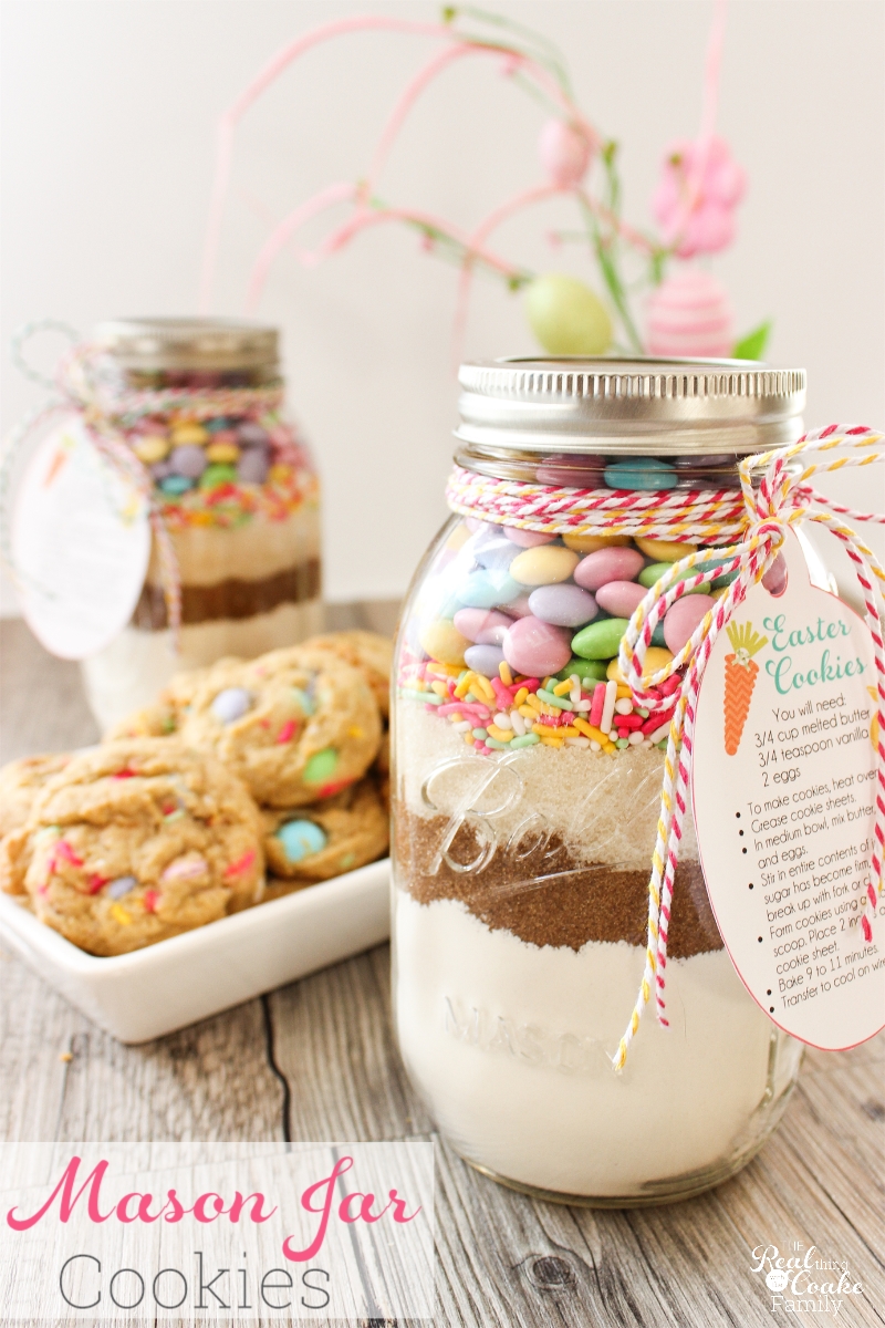 Easter Mason Jar Cookie Recipe with Free Printable Tags
