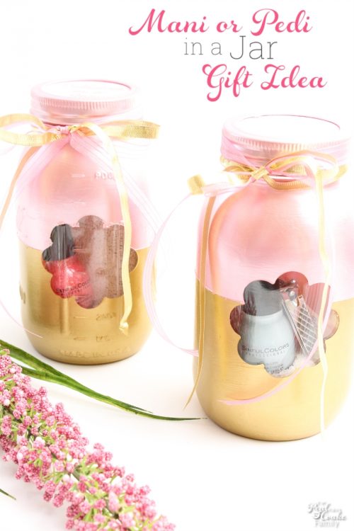 Manicure Or Pedicure In A Jar Mother S Day Gift Idea These Will Make Great Mother S Day Gifts Or Gift Ideas For Teachers Just Because