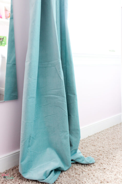 curtains too long hanging on the ground How to hem curtains to the right length in 15 minutes. Full tutorial that will work with IKEA curtains or any curtains and is easy.
