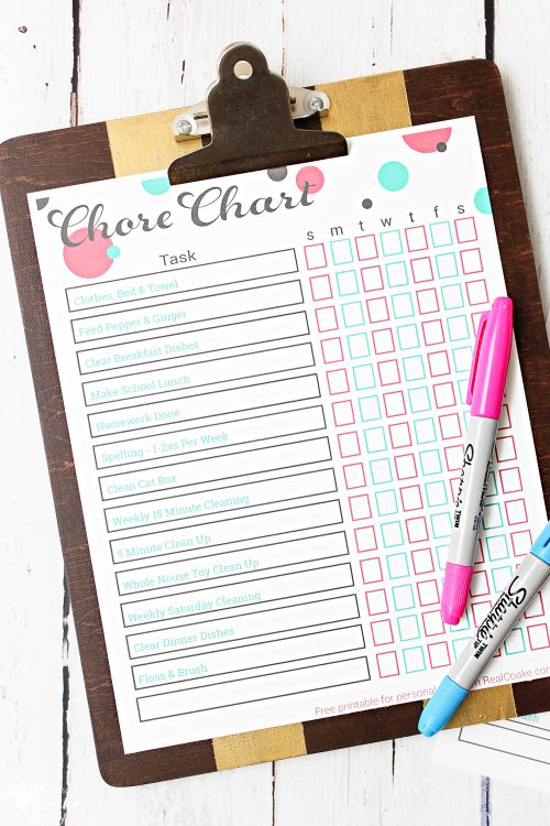 Cute Chore Chart Printable