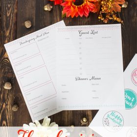 Printable Thanksgiving Menu and Guest Planner