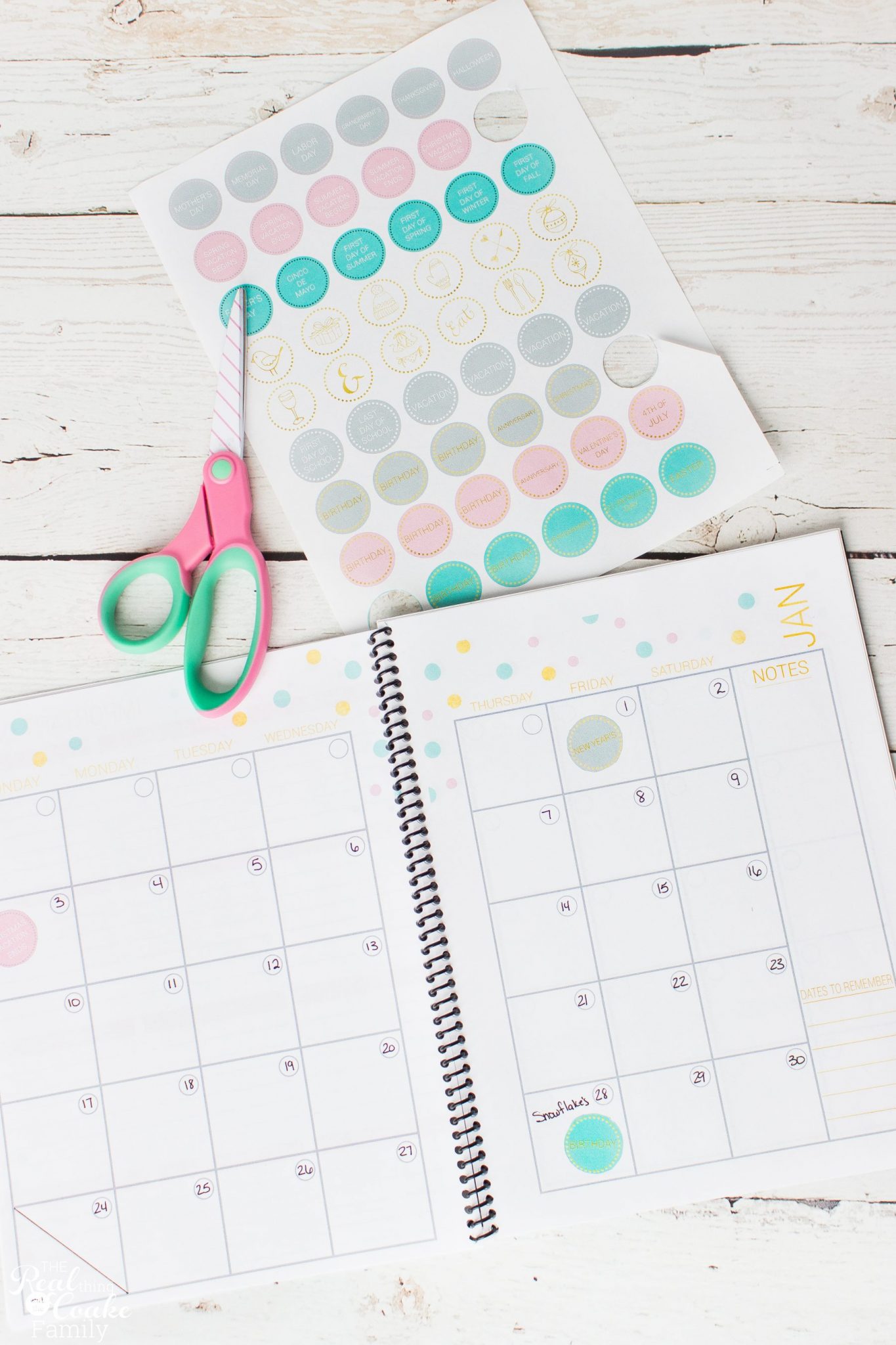 Real Organized Calendar...and a Printable Calendar - The Real Thing ...