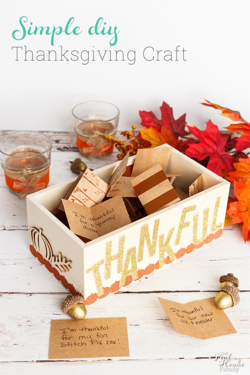 Simple Thanksgiving Centerpiece Crafts : Simple thanksgiving decoration thankful box craft