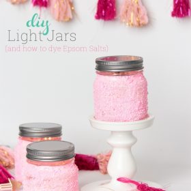 How to Dye Epsom Salts and DIY Light Jars