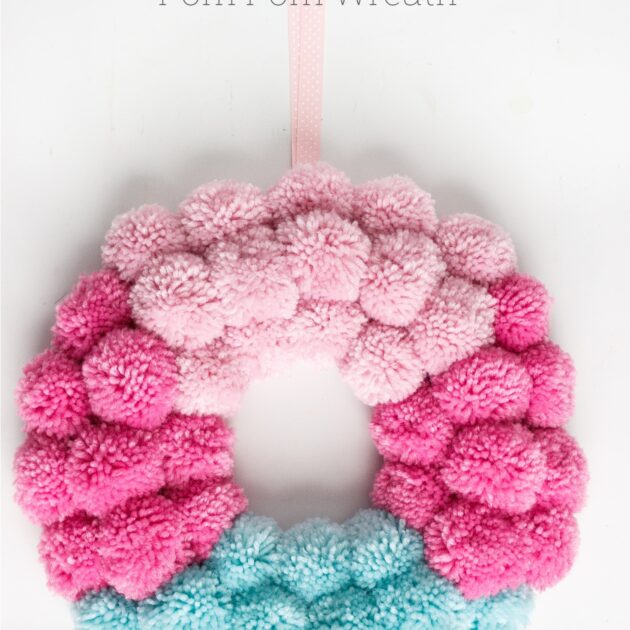 How to Make a Fun Pom Pom Wreath
