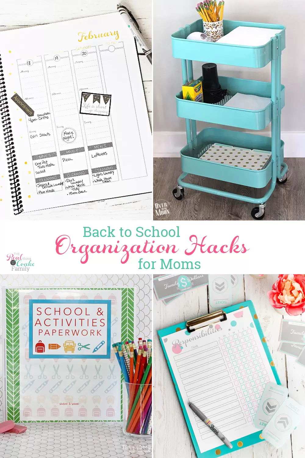 18 of the best DIY back to school organization hacks for moms. Ideas include supply shopping, clothes shopping, routines, paperwork and more for all grades.